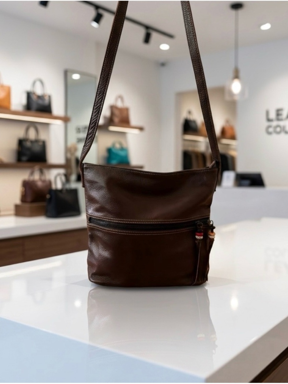 Classic Brown  Crossbody Bag for Men